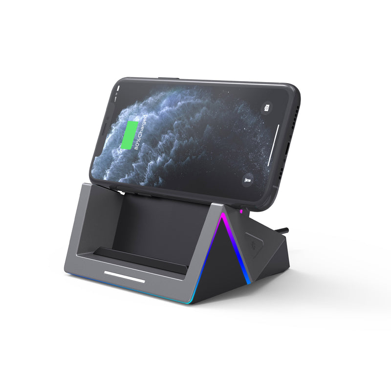 RGBTRON DT-G1 PLUS  Wireless Charger, 3 in 1 Qi-Certified 15W Fast Charging Station for Apple iWatch Series 7/6/5/4/3/2/se,AirPods,Wireless Charging Stand for iPhone 13/12/11 Series/XS MAX/XR/XS/X/8/8 Plus/Samsung with RGB Lighting