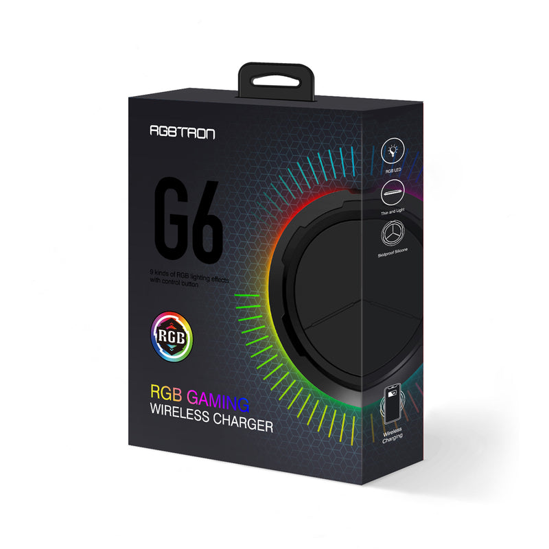 RGBTRON DT-G6 Wireless Charge Pad - Apple Optimized - 15W Qi Wireless Technology for Apple iPhone 11, 11 Pro, 11 Pro Max, XR, XS Max, X XS, 8 and 8 Plus - Black, White