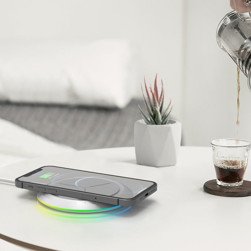 RGBTRON DT-G6 2 Pack Wireless Charger,15W Qi-Certified Wireless Charging Pad Compatible with iPhone 1313Mini13 Pro13 Pro Max1212 Mini12 Pro Max11 SeriesXS MAXXRXSXSamsung, Black, White (No Adapter)