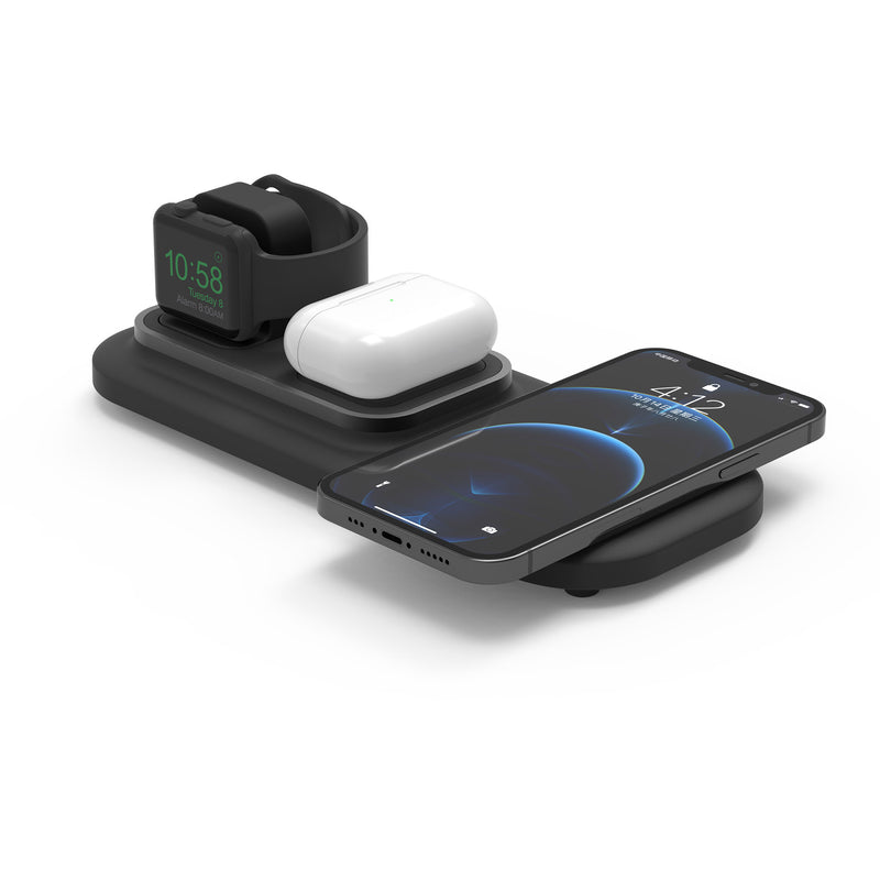 RGBTRON DT-X3 Wireless Charging Stand – 3 in 1 Fast Wireless Charger – Qi Charging Station Dock Compatible with AirPods Pro Apple Watch SE 6 5 4 3 2 iPhone 13 Pro Max 12 11 Pro Max Xs Xr